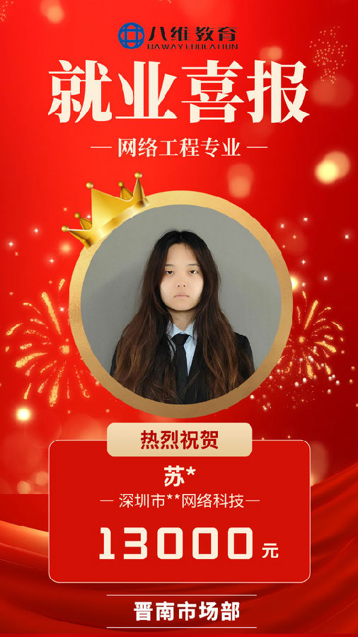 八維職業學校網絡工程專業最新喜報來襲